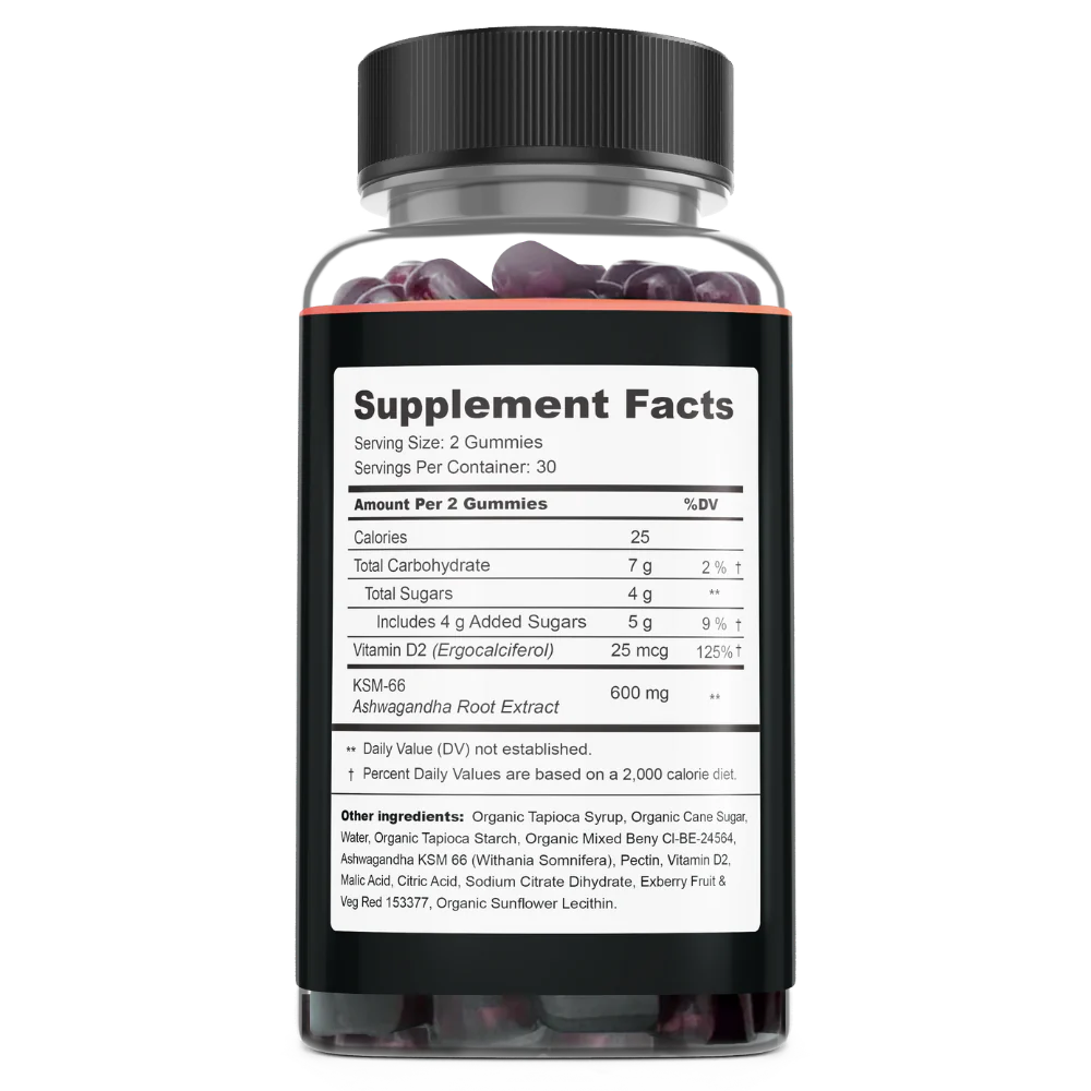 KSM-66® Ashwagandha 600mg High-Strength Gummies