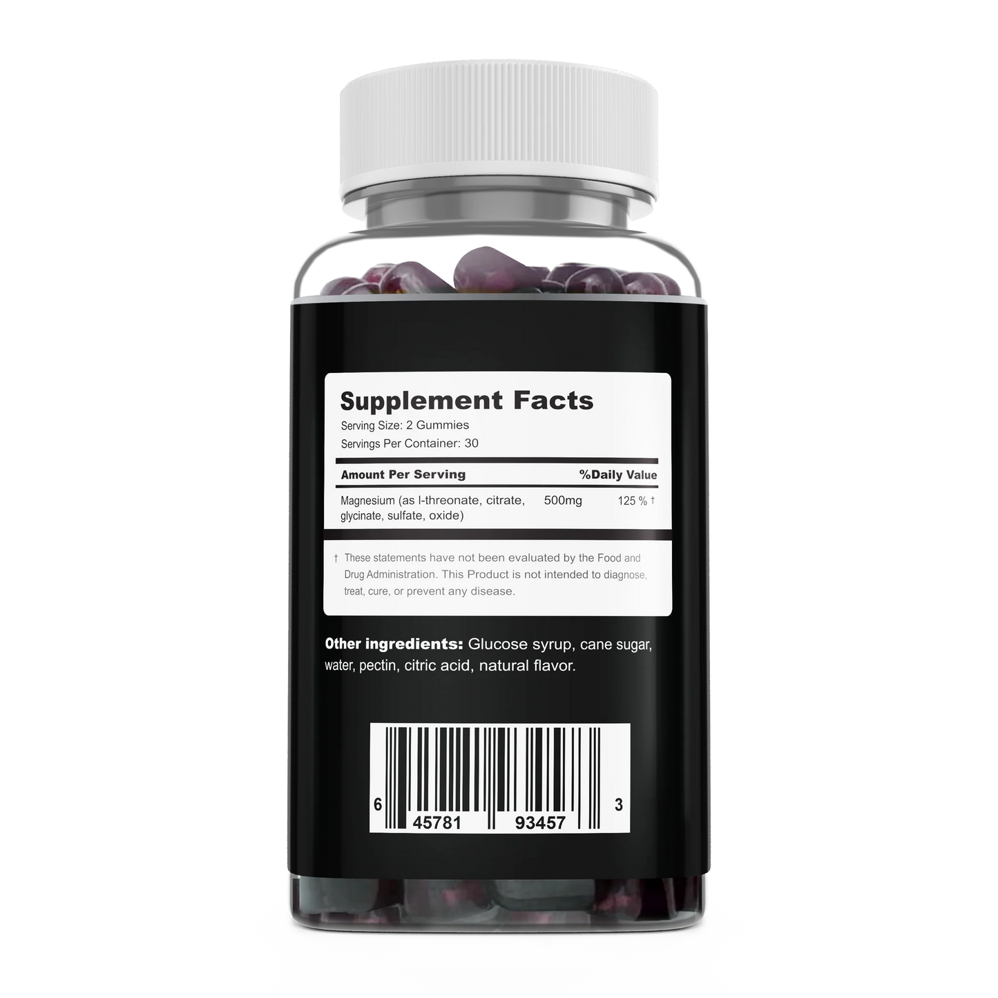 Magnesium Complex Gummies with L-Threonite, Glycinate, Citrate, Sulfate, and Oxide