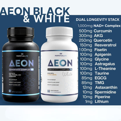 AEON™ Black & White NAD+ Liposomal Longevity Bundle