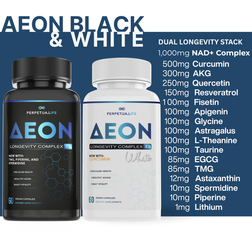 AEON™ Black & White NAD+ Liposomal Longevity Bundle