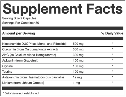 AEON White™ NAD+ Liposomal Longevity Complex with Curcumin & AKG