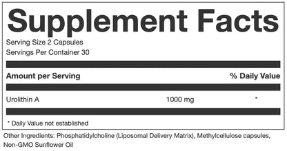 Urolithin A 1,000mg Liposomal Mitochondrial Formula